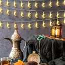 Eid Ramadan String Lights, 40LED Mubarak Lights Moon and Star String Lights Battery Operated Party Festival Fairy Lights for Home Bedroom Wedding Garden Patio Indoor & Outdoor Decorations