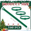 Zhengmy 100 Pcs Christmas Garland Ties 20 Inch Adjustable Holiday Garland Twist Ties for Banister Reusable Garden Plant Cable Straps for Christmas Tree Xmas Wreath Stairways Railings Decoration, Green