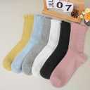 3 x 6 Pairs Ruffle Socks for Women, Cute Frilly Crew Socks