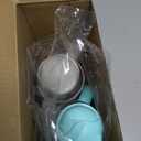 Dr. Brown's Milestones Narrow Sippy Straw Bottle, Spill-Proof with 100% Silicone Handles and Weighted Straw, 8 oz/250 mL, Gray & Green, 6m+