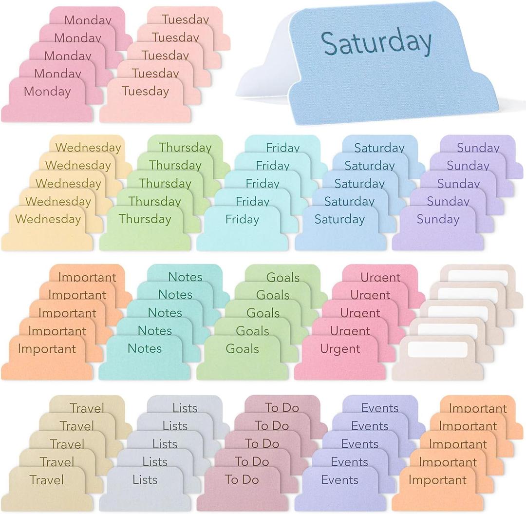 Mr. Pen- Weekly Planner Tabs, 100 Pcs, Week Tabs for Planner, Calendar Tabs for Planner, Calendar Index Sticker, Weekly Tabs Stickers, Calendar Tabs, Weekly Tabs, Week tabs