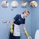 Filtered Shower Head with Handheld, High Pressure 9 Spray Setting Showerhead with Filters, Filter Hard Water with Hose, Remove Chlorine, Power Wash Clean Tub (Chrome & Black)