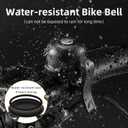 ROCKBROS Bike Bell for Apple AirTag Hidden Bike Mount Bike AirTag Holder GPS Tracker Bike Bell Anti-Theft for Adults Suitable for 0.87''/22.2, 1''/25.4, 1.25''/31.8mm Diameter Handlebar