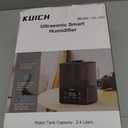 KUICH  Air Humidifiers for Bedroom and Baby, Home & Plants - KUICH 2.4L Cool Mist Humidifiers for Nursery, 26db Quiet Top Fill Air Humidifier Lasts Up to 30 Hours, Auto Shut-Off, Easy to Fill and Clean, Black
