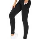 THE GYM PEOPLE Thick High Waist Yoga Pants with Pockets, Tummy Control Workout Running Yoga Leggings for Women (XX-Large, Black)