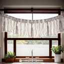 Bohemian Macrame Handmade Fringe Garland, Boho Wall Hanging Decor with Tassels, Multipurpose Macrame Hanging Tassel for Window/wall/Doorway/Basket Decoration Length x Hight 30x9 Beige Color