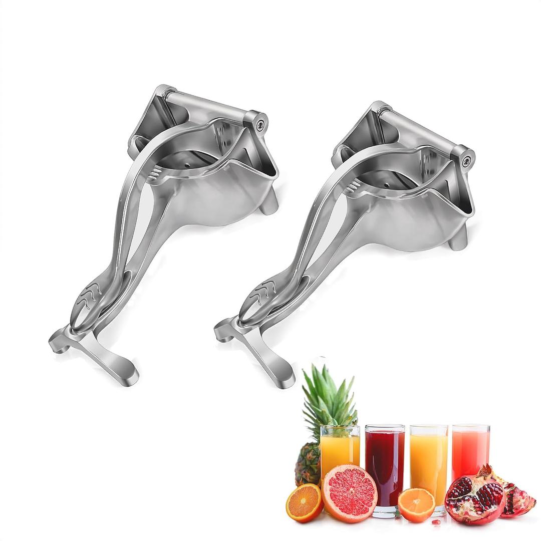 Hand Juicer Squeezer,2026 Upgraded Fruit Juice Squeezer,Metal Juicer Hand Press with Detachable Filter & Ergonomic Grip,Easy to Use & Clean for Lemon Lime Citrus Orange Grapefruit Pomegranates(2PCS)