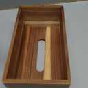 Tissue Box Cover Rectangle, Wood Tissue Box Holder, Wooden Facial Paper Holder for Bathroom, Bedroom, Dinner Table, Office (1 Pack, 9.8 x 5.5 x 3.7 inch)