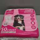 American Kennel Club Female Dog Wrap, Disposable Diapers with Wetness Indicator, Large, 50 Count (Large Waist Size 18 - 27 in)