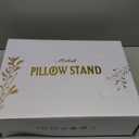 Tablet Pillow Stand, Compatible with 5"-12.9" Kindle, iPad, Phone/Tablet, Google, Samsung, 360 Rotating Phone Holder for Bed, Soft Plush Fabric, Detachable Bowl, Reading and Relaxation on Bed, Pink