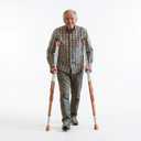 Loyoda Adjustable & Shock-Absorbing Crutch with Dual Height Adjustment, Under Arm Crutches for Adults & Kids 4'3" to 6'3"Ergonomic Handle & Durable Rubber Tip for Maximum Comfort and Support