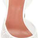 Slingback Mesh Mule Heels for Women with 3.75 Inches Heel (10, White)