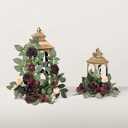 Ling's moment 2Pack 2ft Bordeaux Red Artificial Flowers Garland Lantern Flower Centerpieces Wedding Aisle Decor Chair Burgundy Flowers Arch Floral for Signs Table Cake Decoration（not including lantern