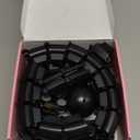 Fit Hoop Weighted Hula Pilates Circles, 32 Detachable Parts & 65-Inch Plus-Size Fit, Weight Loss Fitness Gear, Quiet Home Workout Tool (BLACK)