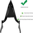 1997-2008 Detachable Backrest Sissy Bar for Harley Touring Road Glide Road King CVO Street Glide Electra Glide 97-08 Motorcycle Passenger Back Rest Pad (22" Tall Black)