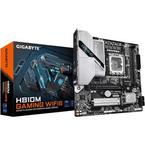 GIGABYTE H810M Gaming WIFI6 Intel Core Ultra (Series 2) LGA 1851 Motherboard, mATX, DDR5, 1x M.2, PCIe 5.0, USB-C, WIFI6, 2.5GbE LAN, EZ-Latch