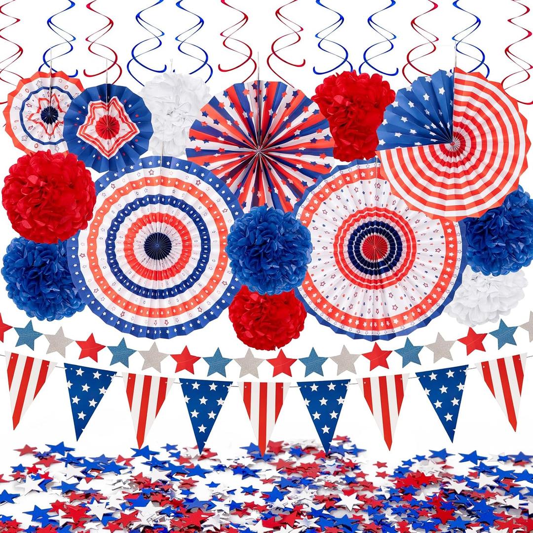 29PCS 4th/Fourth of July Patriotic Decorations Set