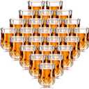 Meanplan 1.7oz Mini Shot Glasses Set Tastin Glasses Heavy Base Clear Shot cup Cute Cordial Mini cups for Serving Whiskey, Juice(24 Pieces)