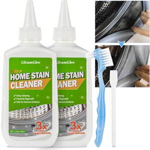 Home Remover Gel, 2 Pack Powerful Washing Machine Gasket Cleaner, Heavy Duty Cleaning Solution for Washing Machine, Refrigerator Strips, Bathroom Grout, Tiles, Sink, Shower - 10 Fl.Oz
