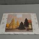 Paper Christmas Tree, 4 Pcs Paper Christmas Ornaments Party Decorations, 3D Honeycomb Xmas Trees, Holiday Home Decor, Christmas Table Centerpiece (White&Green)