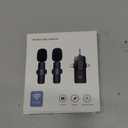 2 Pack Wireless Lavalier Microphone for iPhone iPad and Android Phone, Lapel Mic Plug and Play Wireless Mic Noise Reduction Mini Microphone for Video Recording Interview Podcast Vlog YouTube Tiktok (Mic 2 (2 TX + 1 RX))