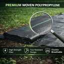 Weed Barrier Fabric Heavy Duty 6ft x 300ft, Garden Weed Landscape Fabric, Ground Cover Weed Blocker Cloth, Landscaping Fabric for Garden, Vegetable Beds, Driveway (WBF-6ft x 300ft)