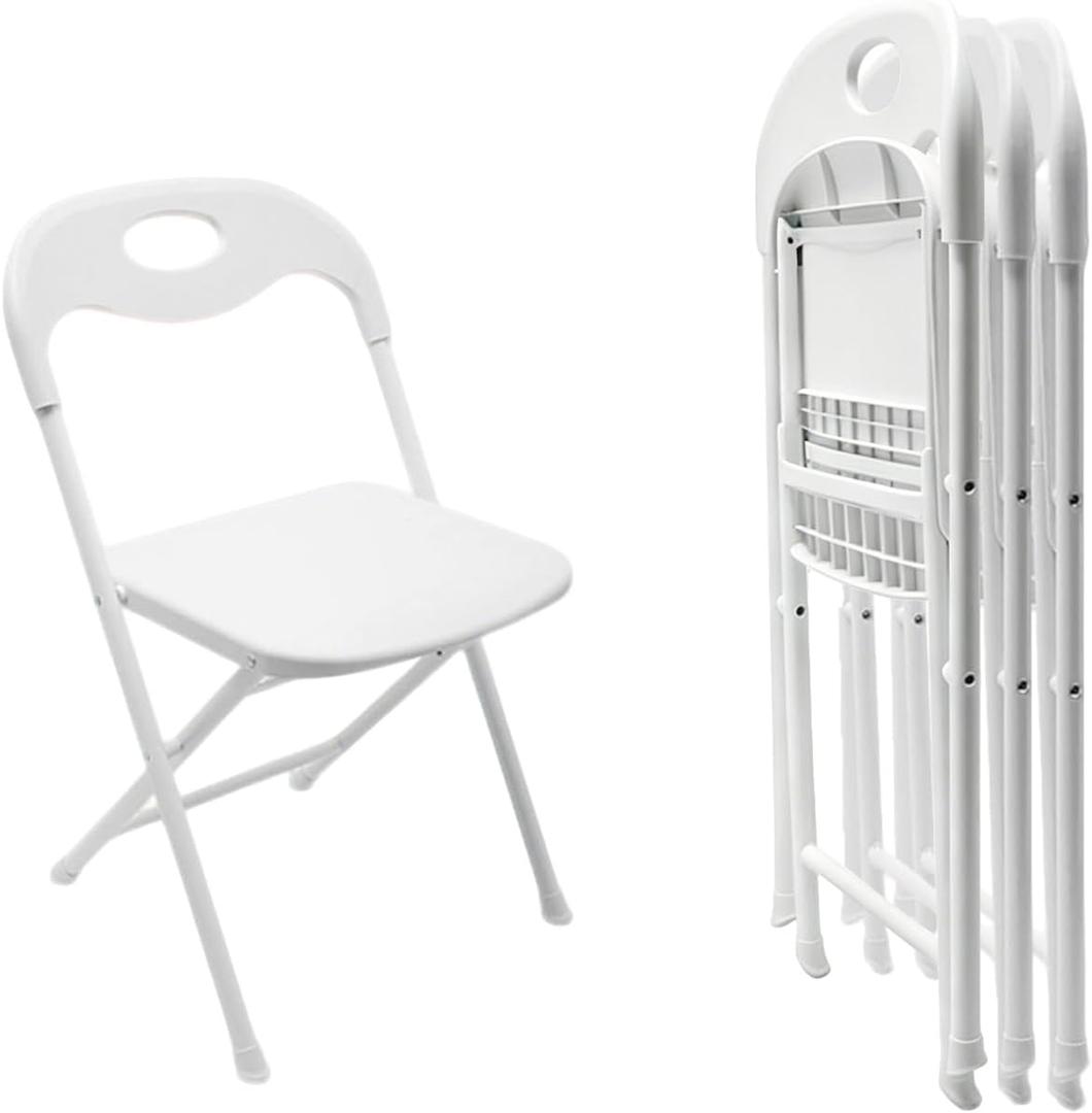 Huacan 4 Pack White Folding Chair