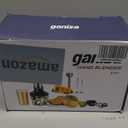 Ganiza Immersion Blender Handheld, 6 in 1 Hand Blender Stainless Steel Blade, 15 Speed Stick Blenders Electric, 800ml Mixing Beaker, 600ml Chopper, Whisk, Frother, Potato Masher (Black)