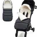 Momcozy Stroller Footmuff Universal | Easily Attaches to Most Strollers | Ultra-Plush,Weather-Proof Stroller Sleeping Bag | Deluxe Warm Stroller Bunting Bag | Extendable Cover Winter | Adjust-Buckle