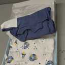 ZIGJOY Sleep Sack Swaddle 0.5 TOG Baby Wearable Blanket 100% Cotton Baby Swaddle Blanket for Newborns 0-6 Months for Boy Girl, Blue&Space