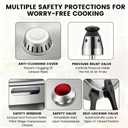 Aluminum Alloy Pressure Cooker, Small Pressure Cooker 3 Quart 18cm Bottom for Gas Stoves, Durable & Easy Clean, Ideal for Beans, Meats, Soups for Home Cooking
