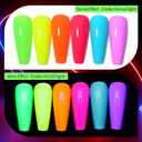 Born Pretty Gel Nail Polish Spring Summer Neon Fluorescent Orange Hot Pink Blue Yellow Green Purple Soak Off U V LED Gel Nail Polish Set Nails Art 7ml 6pcs