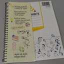 Wide Ruled Wirebound Spiral Notebook, Includes Doodle Prompts to Keep Focus, Spark Creativity/Imagination, Relieve Stress, 10.5" x 8", 50 Sheets/100 Pages