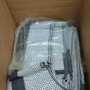 HappyTrends Outdoor Rug Reversible Portable Plastic Straw Camping Rugs for Outside RV,Large Waterproof Outdoor Area Rugs for Patio,Deck,Porch,Balcony(8'x 10',White&Gray)