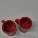 Vintage Ceramic Coffee Mugs Set of 2, 10oz Heavy Retro Diner Mugs, Thick & Sturdy for Coffee, Cocoa, or Latte, Microwave & Dishwasher Safe, Elegant Gift for Men, Women (Red)