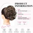 REECHO Ponytail Extension, 9" Short Curly Wavy Claw Clip Pony tails Hair Extensions HP001 Hairpieces for Women - Ginger Brown