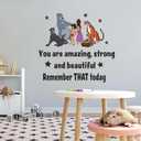 Children Amazing Strong and Beautiful Adventurous Quote Wall Decal Decoration Remember That Today Book Cartoon Characters Colorful Dcor Lasts Years and Easily Removable - Size: 30 in(W) x 27 in(H)