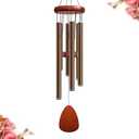 Bursvik 28" Wind Chime for Mothers Day, Decorative Wind Chimes for Outside, Memorial Windchimes Remembrance Gift for Women Mom Grandma, Metal Wind Chimes Outdoor Decor for Garden Patio Zen(Coffee)