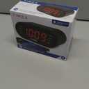 Timex Alarm Clock for Bedroom with FM Radio and 10 Station Presets, Clock Radio with Dual Alarms, USB Charger, Large Display, Sleep Timer, and Snooze  Black (T232B)