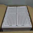 SNSLXH 5 Pack Stackable Closet Storage Basket, Multifunctional & Foldable Closet Organizer for Bathroom Kitchen Laundry Room Wardrobe Storage, Space-Saving Clothes Storage Drawer Organizer, White