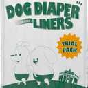 PAWPANG Disposable Dog Diaper Liners l Trial Pack (25 Count), Absorbent Inserts with Odor Control for Reusable Dog Diapers & Belly Bands (Medium)