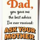 9 x Hqulpr Greeting Card, Funny Father's Day Card for Dad from Daughter & Son, Fathers Day Present, 7x5 inches
