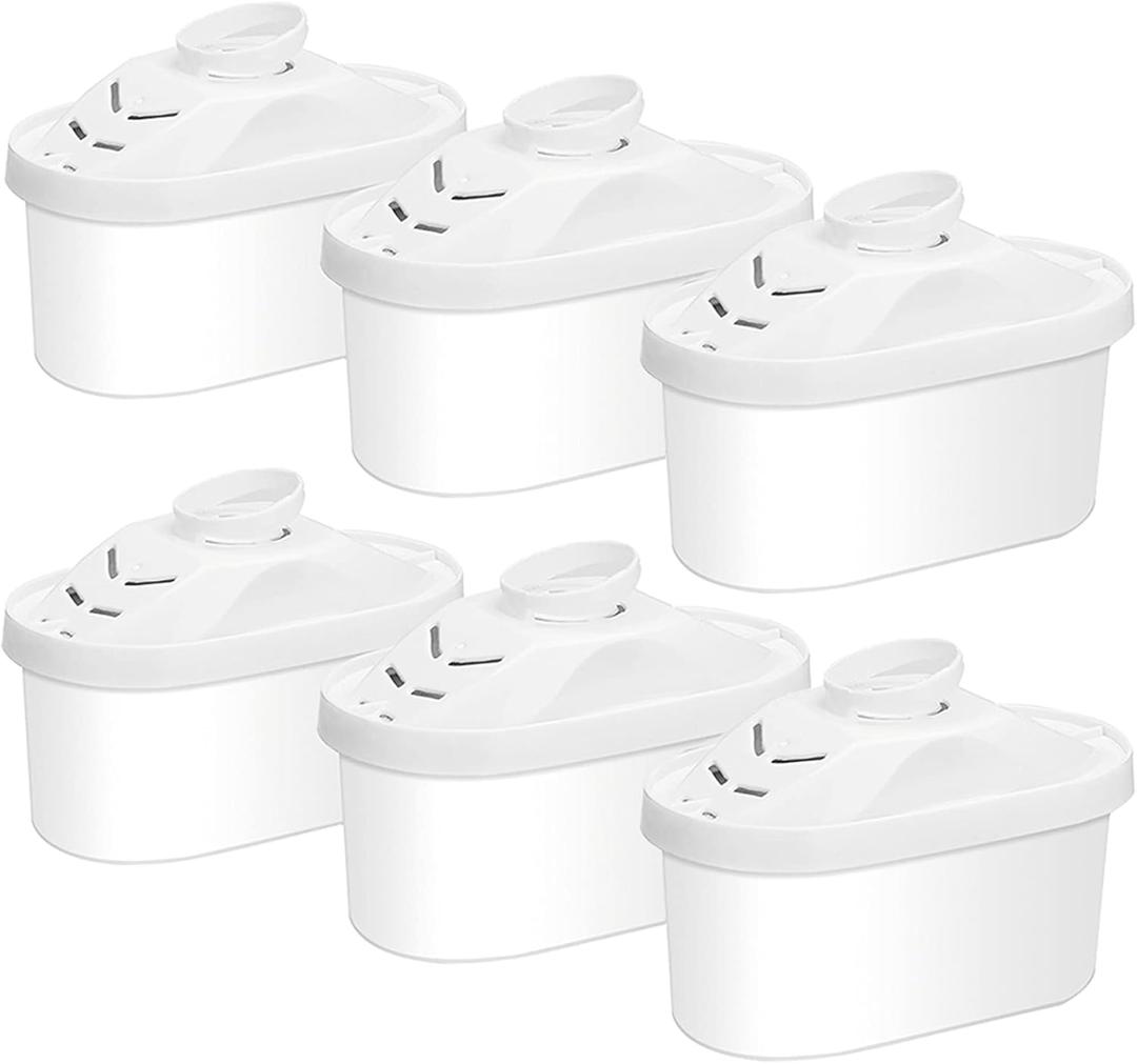 Hskyhan Alkaline Water Filter Cartridge - Replacement Pitcher Water Filters, Improve PH, 7 Stage Filteration System To Purify, 6 Pack