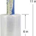 Clear Stretch Wrap 6"1000' Plastic Wrap Roll for Moving Shipping Wrap,Industrial Strength Shrink Packing Wrap Heavy Duty Stretch Film with Handle