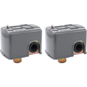 ApplianPar 40-60 PSI Water Pump Pressure Control Switch 110V-230V Adjustable Double Spring Pole, Pack of 2