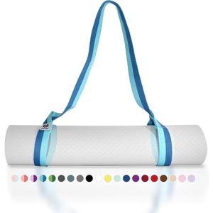 Tumaz Yoga Mat Strap [MAT NOT Included] (2 Sizes) with Extra Thick & Comfy Delicate Texture, Adjustable Yoga Mat Carrier (85 IN, 03. Blue Match)