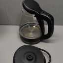 OVENTE Electric Kettle, 1.5L Borosilicate Glass Countertop Water Heater and Boiler for Coffee or Tea, BPA-Free, Auto Shut-Off, Boil-Dry Protection, Removable and Washable Spout Filter, Black KG83B