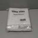 WestWeir Black Lace Curtains - Sheer Lace Curtains with Scalloped Edges, Pearls Dcor Vine Floral Pattern, Light Filtration & Easy Maintenance for Bedroom, Living Room, Halloween, 55 x 63 Inch Length