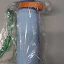 GoKEDA 18oz Kids Water Bottle, Insulated Water Bottles with Stickers, 18/8 Stainless Steel Vacuum Leak Proof Straw Cup for School, Gifts for Boys(Light Blue)