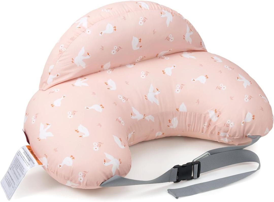 Momcozy Original Nursing Pillow for Breastfeeding-Innovative Safety Guard- Wider Feeding Pillows for More Support for Mom & Baby- Easier Nursing & Hand Free- Fit for All, Removable Cotton Cover